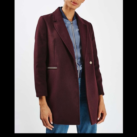 Topshop Slim Fit Boyfriend Coat
